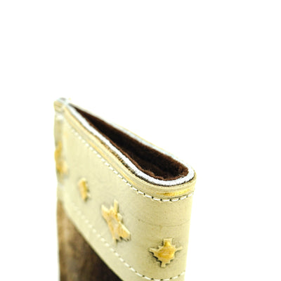Sunglass Case - Dark Brindle w/ Golden Hills Navajo-Sunglass Case-Western-Cowhide-Bags-Handmade-Products-Gifts-Dancing Cactus Designs