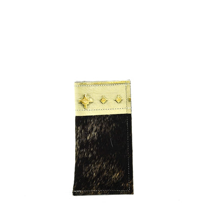 Sunglass Case - Dark Brindle w/ Golden Hills Navajo-Sunglass Case-Western-Cowhide-Bags-Handmade-Products-Gifts-Dancing Cactus Designs