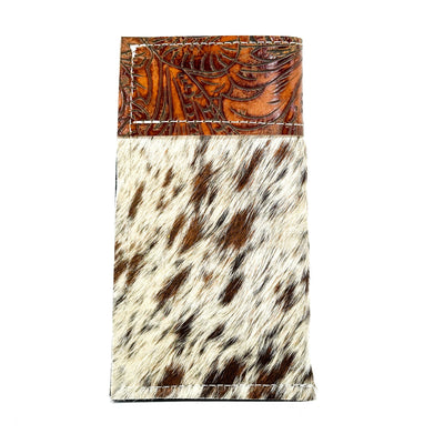 Sunglass Case - Dirty Longhorn w/ Brandy Tool-Sunglass Case-Western-Cowhide-Bags-Handmade-Products-Gifts-Dancing Cactus Designs