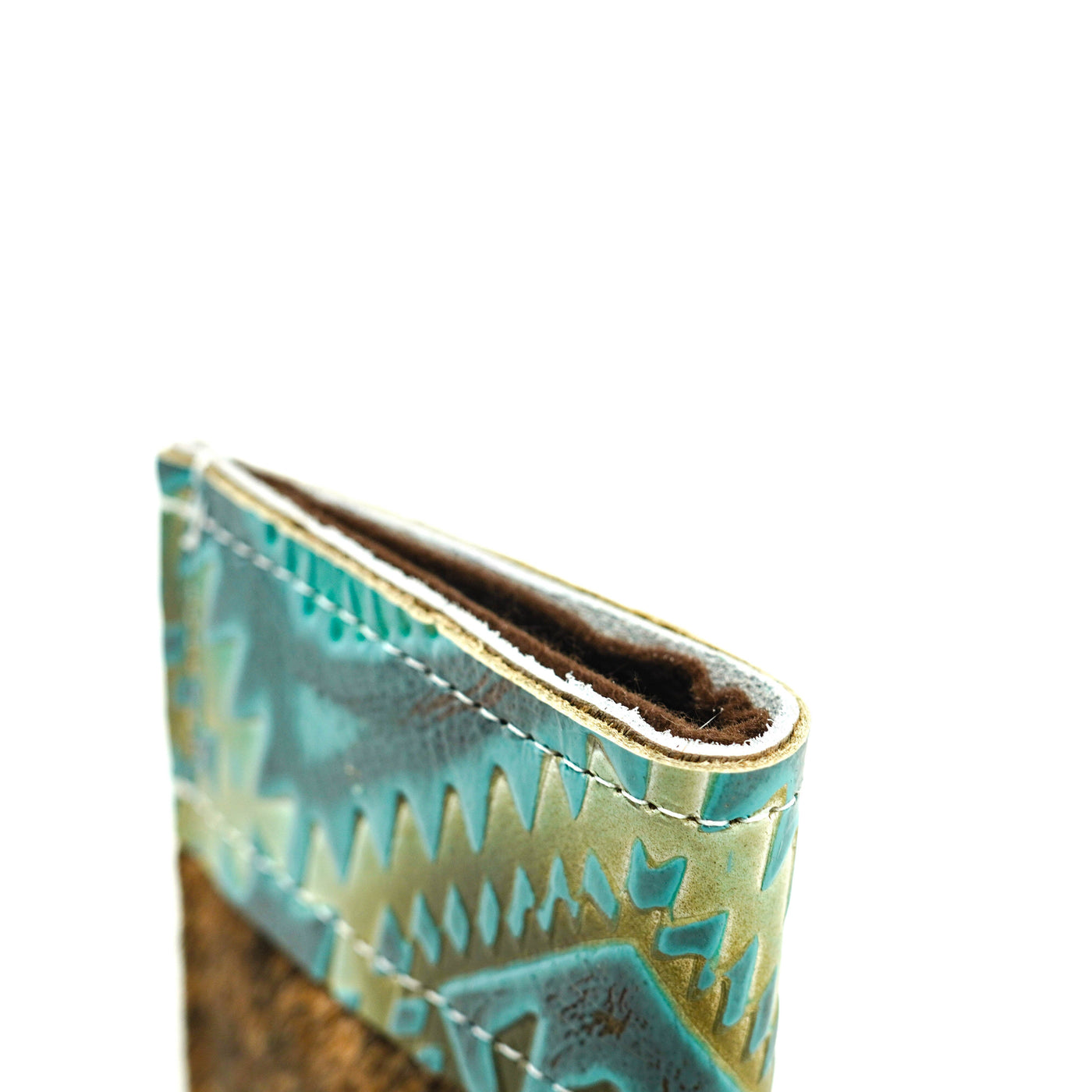 Sunglass Case - Light Brindle w/ Canyon Aztec-Sunglass Case-Western-Cowhide-Bags-Handmade-Products-Gifts-Dancing Cactus Designs