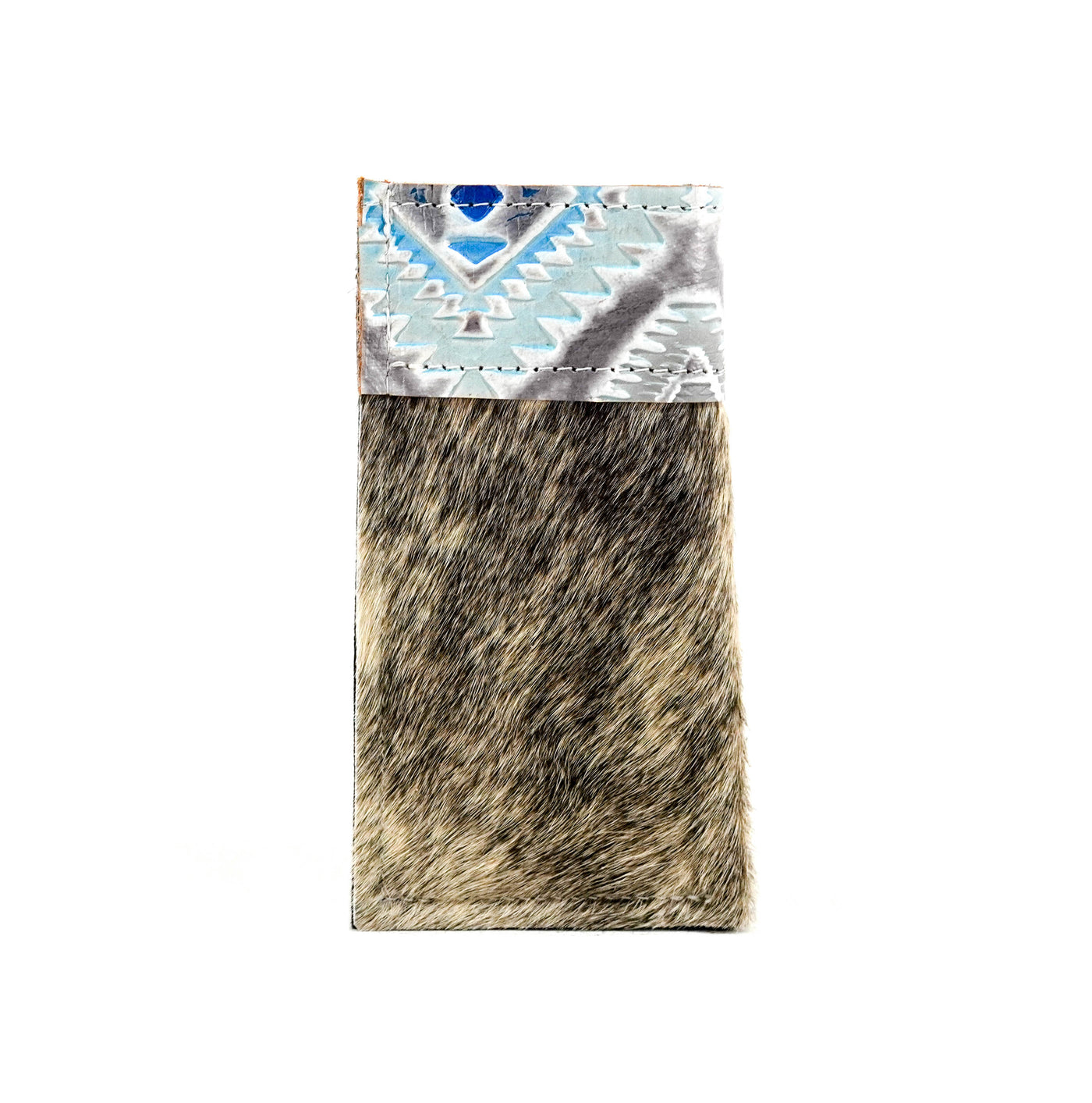 Sunglass Case - Light Brindle w/ Rocky Mountain Aztec-Sunglass Case-Western-Cowhide-Bags-Handmade-Products-Gifts-Dancing Cactus Designs