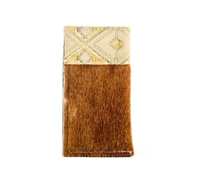 Sunglass Case - Longhorn w/ Golden Hills Navajo-Sunglass Case-Western-Cowhide-Bags-Handmade-Products-Gifts-Dancing Cactus Designs
