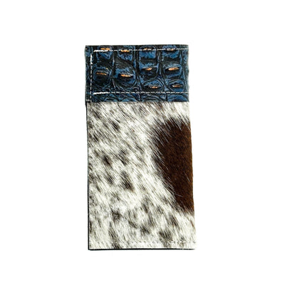 Sunglass Case - Longhorn w/ Midnight Croc-Sunglass Case-Western-Cowhide-Bags-Handmade-Products-Gifts-Dancing Cactus Designs
