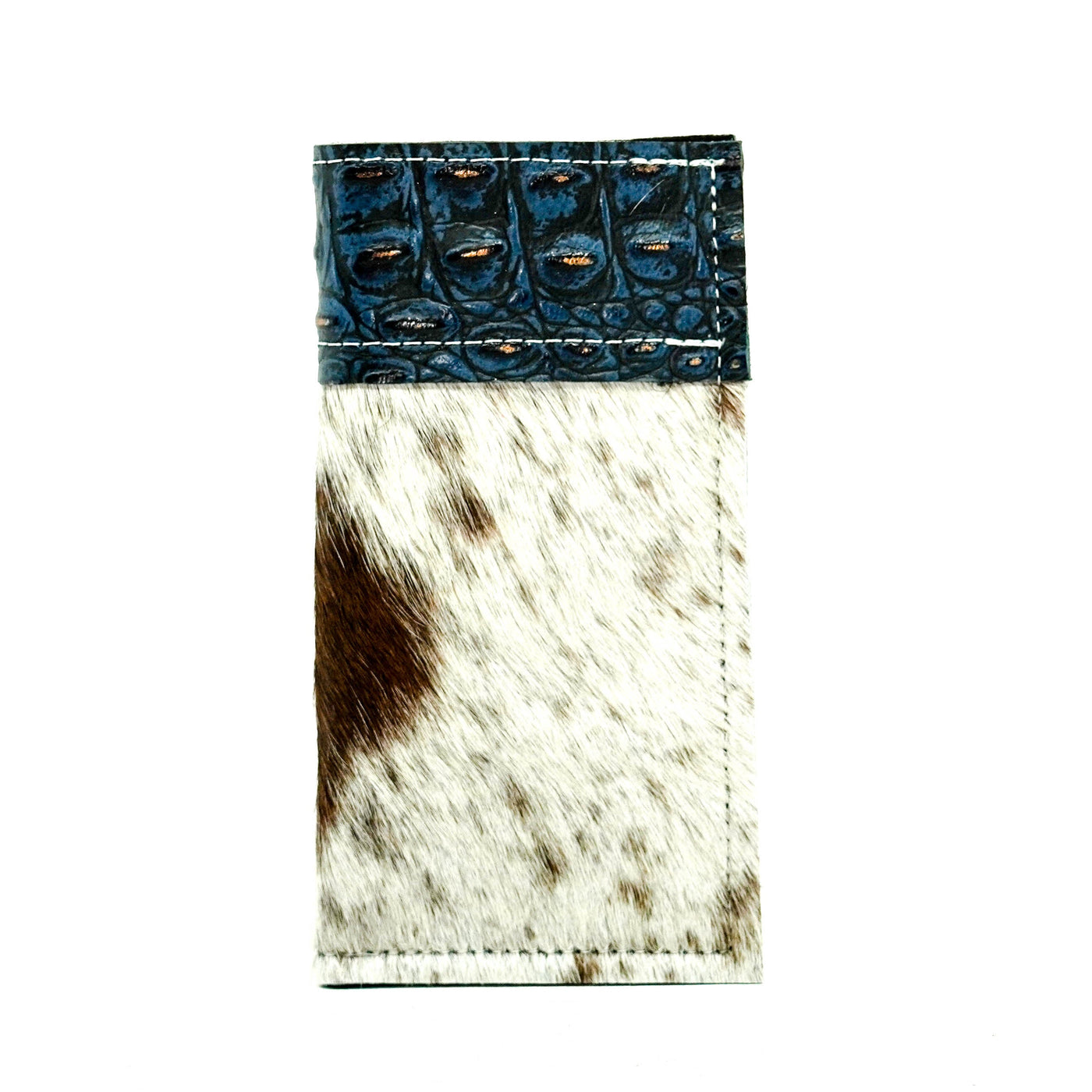 Sunglass Case - Longhorn w/ Midnight Croc-Sunglass Case-Western-Cowhide-Bags-Handmade-Products-Gifts-Dancing Cactus Designs