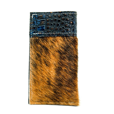 Sunglass Case - Red Brindle w/ Midnight Croc-Sunglass Case-Western-Cowhide-Bags-Handmade-Products-Gifts-Dancing Cactus Designs