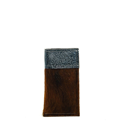 Sunglass Case - Roan w/ Blue Jean Tool-Sunglass Case-Western-Cowhide-Bags-Handmade-Products-Gifts-Dancing Cactus Designs