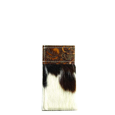 Sunglass Case - Tricolor w/ Brandy Tool-Sunglass Case-Western-Cowhide-Bags-Handmade-Products-Gifts-Dancing Cactus Designs