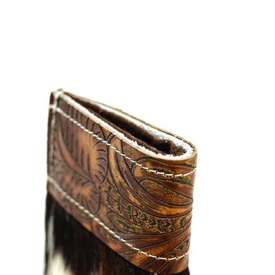 Sunglass Case - Tricolor w/ Brandy Tool-Sunglass Case-Western-Cowhide-Bags-Handmade-Products-Gifts-Dancing Cactus Designs