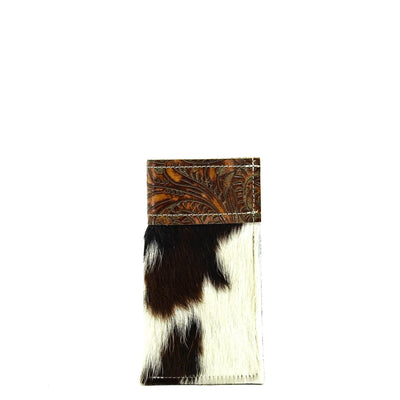 Sunglass Case - Tricolor w/ Brandy Tool-Sunglass Case-Western-Cowhide-Bags-Handmade-Products-Gifts-Dancing Cactus Designs