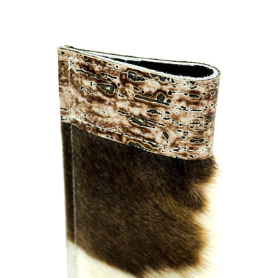 Sunglass Case - Tricolor w/ Bronzed Driftwood-Sunglass Case-Western-Cowhide-Bags-Handmade-Products-Gifts-Dancing Cactus Designs
