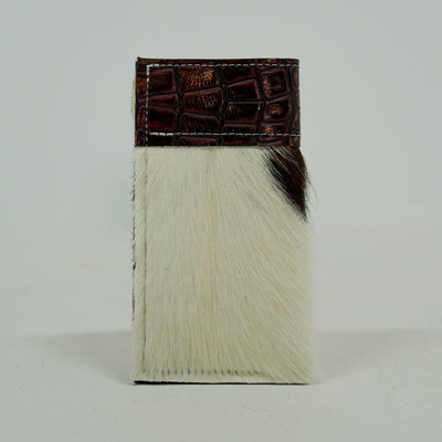 Sunglass Case - Tricolor w/ Burgundy Croc-Sunglass Case-Western-Cowhide-Bags-Handmade-Products-Gifts-Dancing Cactus Designs