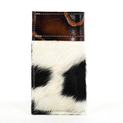 Sunglass Case - Tricolor w/ Burnt Brands-Sunglass Case-Western-Cowhide-Bags-Handmade-Products-Gifts-Dancing Cactus Designs