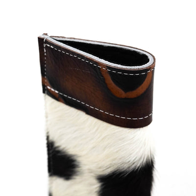 Sunglass Case - Tricolor w/ Burnt Brands-Sunglass Case-Western-Cowhide-Bags-Handmade-Products-Gifts-Dancing Cactus Designs
