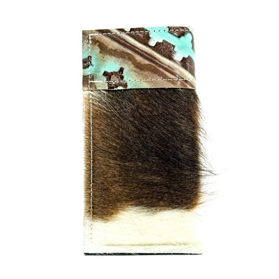 Sunglass Case - Tricolor w/ Cocoa Navajo-Sunglass Case-Western-Cowhide-Bags-Handmade-Products-Gifts-Dancing Cactus Designs