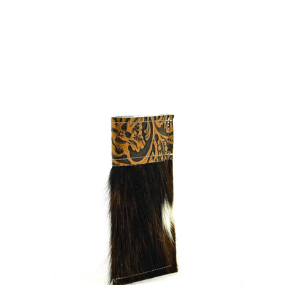 Sunglass Case - Tricolor w/ Honey Tool-Sunglass Case-Western-Cowhide-Bags-Handmade-Products-Gifts-Dancing Cactus Designs