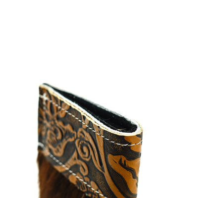 Sunglass Case - Tricolor w/ Honey Tool-Sunglass Case-Western-Cowhide-Bags-Handmade-Products-Gifts-Dancing Cactus Designs