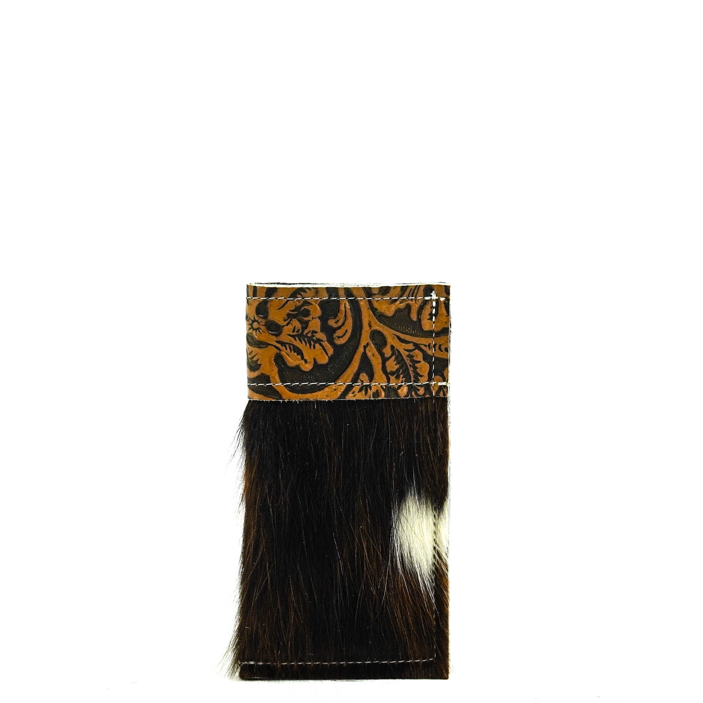 Sunglass Case - Tricolor w/ Honey Tool-Sunglass Case-Western-Cowhide-Bags-Handmade-Products-Gifts-Dancing Cactus Designs
