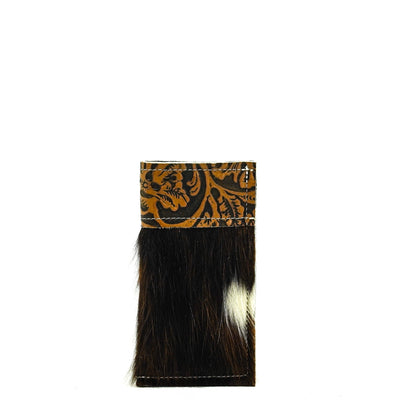 Sunglass Case - Tricolor w/ Honey Tool-Sunglass Case-Western-Cowhide-Bags-Handmade-Products-Gifts-Dancing Cactus Designs