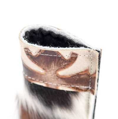 Sunglass Case - Tricolor w/ Ivory & Bronze Laredo-Sunglass Case-Western-Cowhide-Bags-Handmade-Products-Gifts-Dancing Cactus Designs