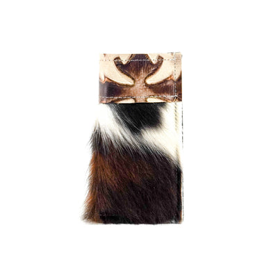 Sunglass Case - Tricolor w/ Ivory & Bronze Laredo-Sunglass Case-Western-Cowhide-Bags-Handmade-Products-Gifts-Dancing Cactus Designs