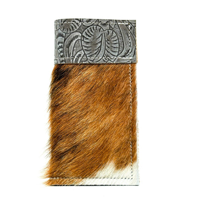Sunglass Case - Tricolor w/ Lead Dallas Tool-Sunglass Case-Western-Cowhide-Bags-Handmade-Products-Gifts-Dancing Cactus Designs