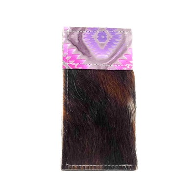 Sunglass Case - Tricolor w/ Purple Aztec-Sunglass Case-Western-Cowhide-Bags-Handmade-Products-Gifts-Dancing Cactus Designs