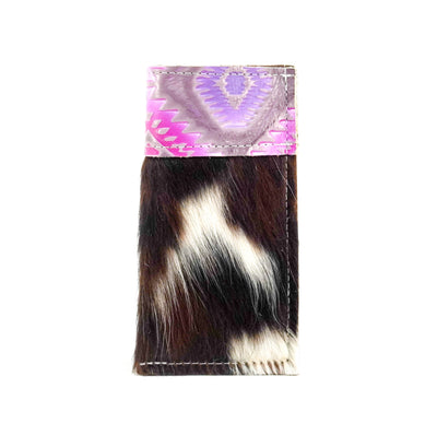 Sunglass Case - Tricolor w/ Purple Aztec-Sunglass Case-Western-Cowhide-Bags-Handmade-Products-Gifts-Dancing Cactus Designs