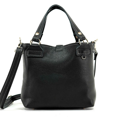 Swift - Black Leather-Swift-Western-Cowhide-Bags-Handmade-Products-Gifts-Dancing Cactus Designs