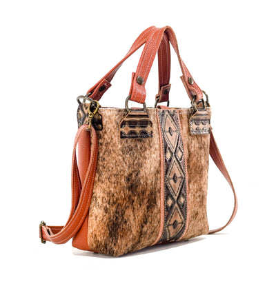 Swift - Brindle w/ Cowboy Navajo-Swift-Western-Cowhide-Bags-Handmade-Products-Gifts-Dancing Cactus Designs