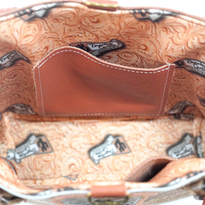 Swift - Brindle w/ Cowboy Navajo-Swift-Western-Cowhide-Bags-Handmade-Products-Gifts-Dancing Cactus Designs