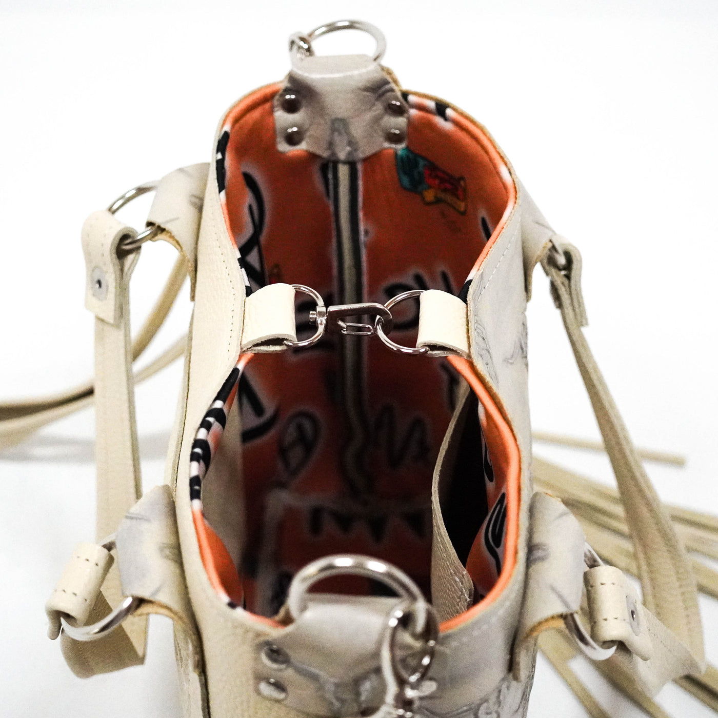 Swift - Embossed Skulls w/ Bone Leather-Swift-Western-Cowhide-Bags-Handmade-Products-Gifts-Dancing Cactus Designs
