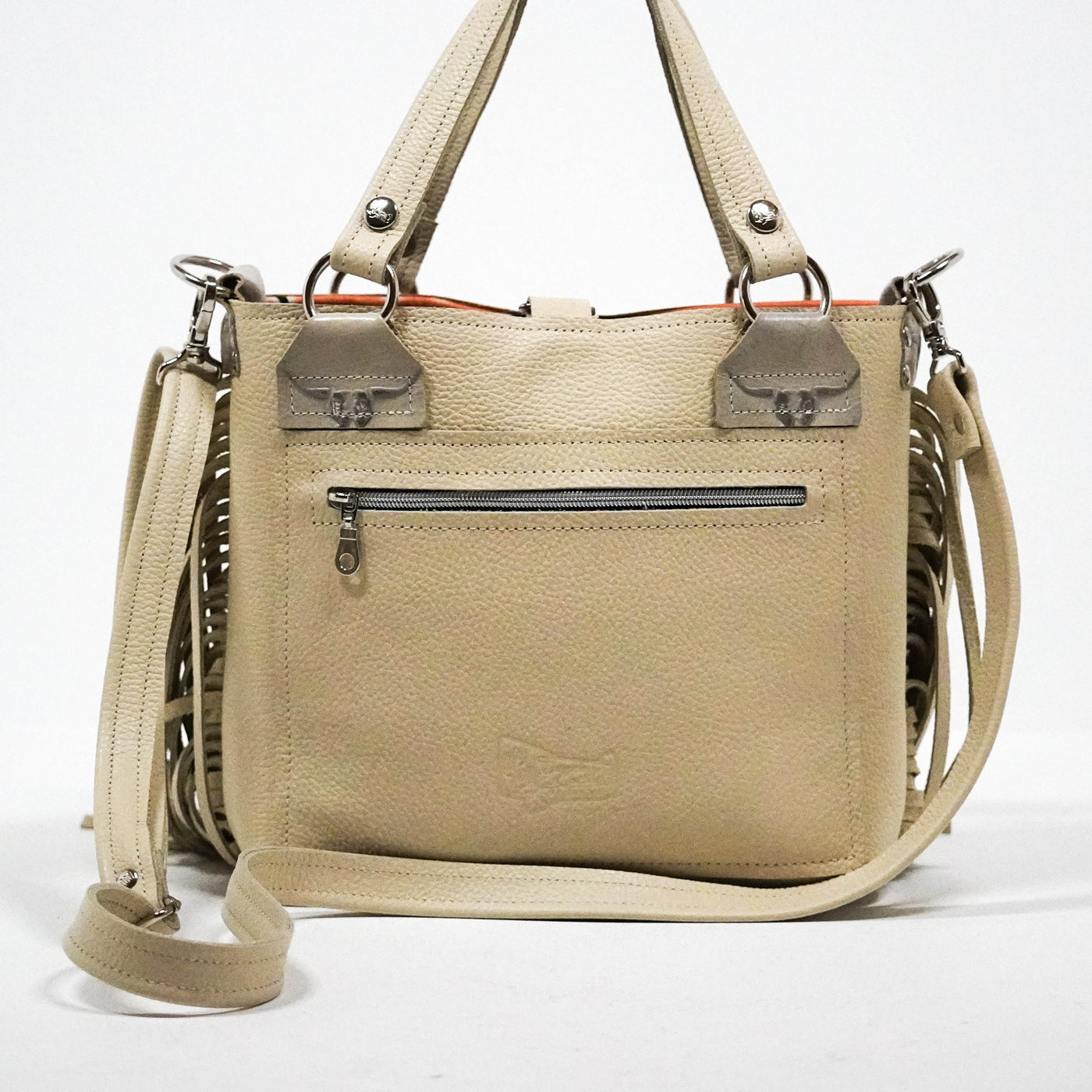 Swift - Embossed Skulls w/ Bone Leather-Swift-Western-Cowhide-Bags-Handmade-Products-Gifts-Dancing Cactus Designs