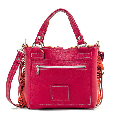 Swift - Red Leather-Swift-Western-Cowhide-Bags-Handmade-Products-Gifts-Dancing Cactus Designs