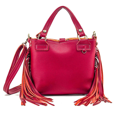 Swift - Red Leather-Swift-Western-Cowhide-Bags-Handmade-Products-Gifts-Dancing Cactus Designs