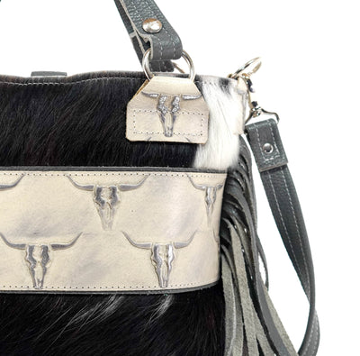 Swift - Tricolor w/ Ghost Skulls-Swift-Western-Cowhide-Bags-Handmade-Products-Gifts-Dancing Cactus Designs