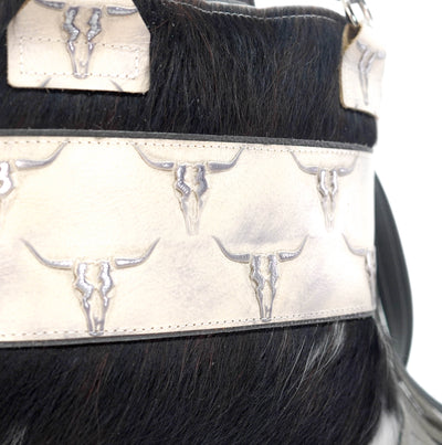 Swift - Tricolor w/ Ghost Skulls-Swift-Western-Cowhide-Bags-Handmade-Products-Gifts-Dancing Cactus Designs