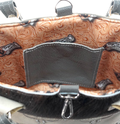Swift - Tricolor w/ Ghost Skulls-Swift-Western-Cowhide-Bags-Handmade-Products-Gifts-Dancing Cactus Designs