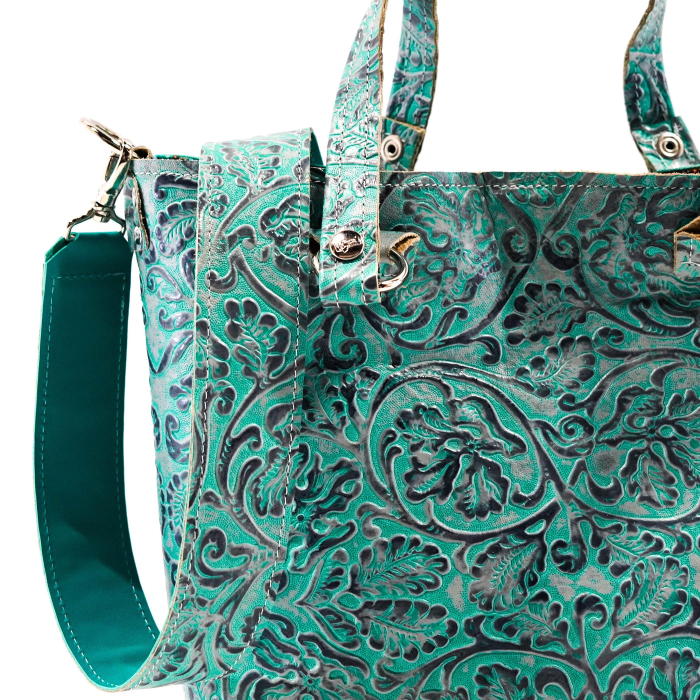 Taylor - All Embossed w/ Royston Tool-Taylor-Western-Cowhide-Bags-Handmade-Products-Gifts-Dancing Cactus Designs