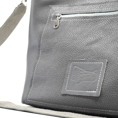 Taylor - Black & White w/ No Embossed-Taylor-Western-Cowhide-Bags-Handmade-Products-Gifts-Dancing Cactus Designs