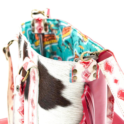 Taylor - Tricolor w/ Great Plains Navajo-Taylor-Western-Cowhide-Bags-Handmade-Products-Gifts-Dancing Cactus Designs