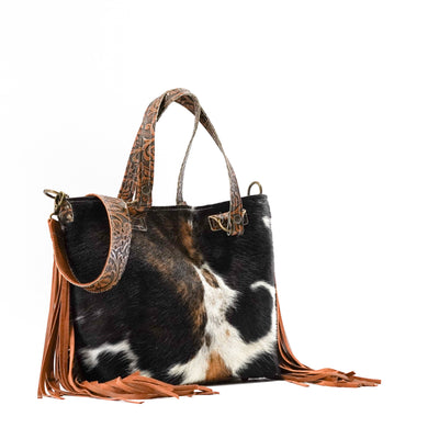 Taylor - Tricolor w/ Honey Tool-Taylor-Western-Cowhide-Bags-Handmade-Products-Gifts-Dancing Cactus Designs