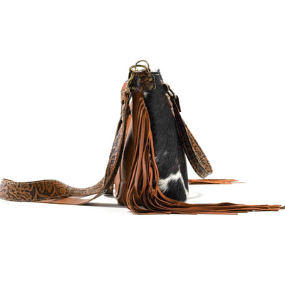 Taylor - Tricolor w/ Honey Tool-Taylor-Western-Cowhide-Bags-Handmade-Products-Gifts-Dancing Cactus Designs