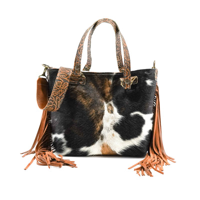 Taylor - Tricolor w/ Honey Tool-Taylor-Western-Cowhide-Bags-Handmade-Products-Gifts-Dancing Cactus Designs