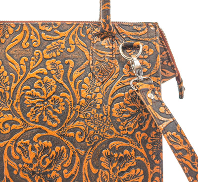 The Opry - All Embossed w/ Honey Tool-The Opry-Western-Cowhide-Bags-Handmade-Products-Gifts-Dancing Cactus Designs