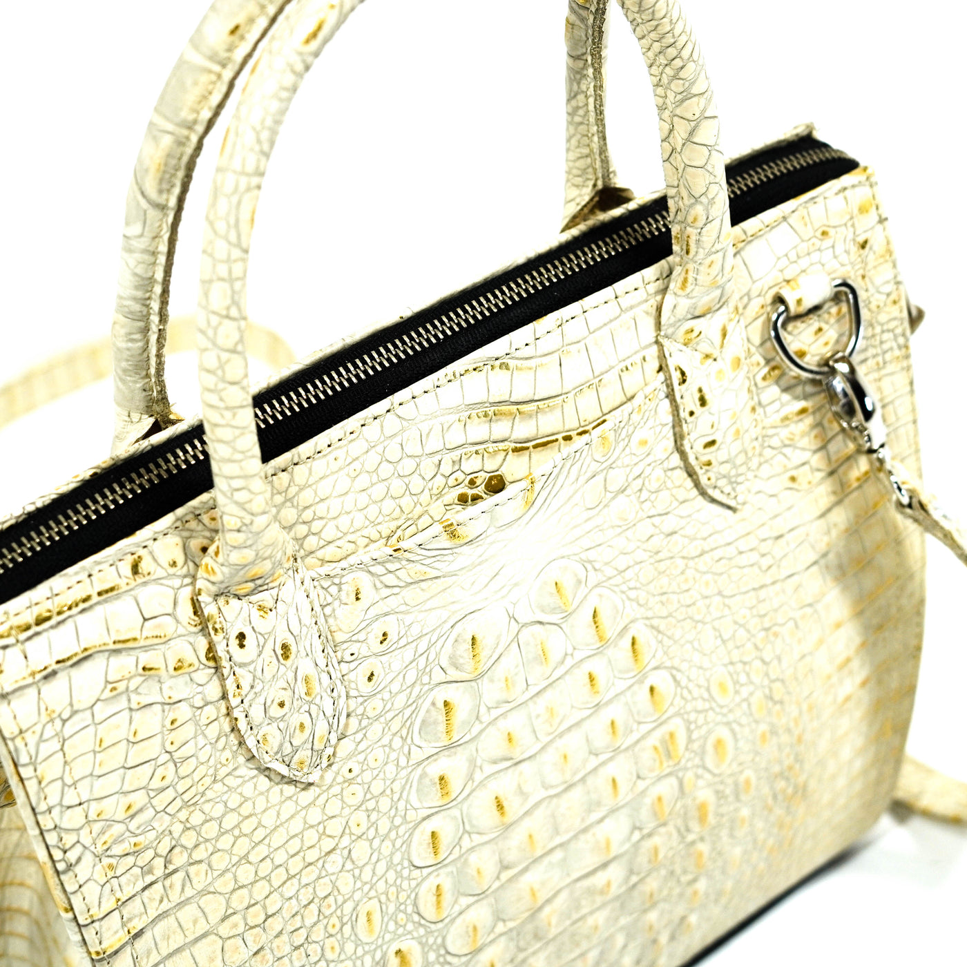 The Opry - All Embossed w/ Ivory Croc-The Opry-Western-Cowhide-Bags-Handmade-Products-Gifts-Dancing Cactus Designs