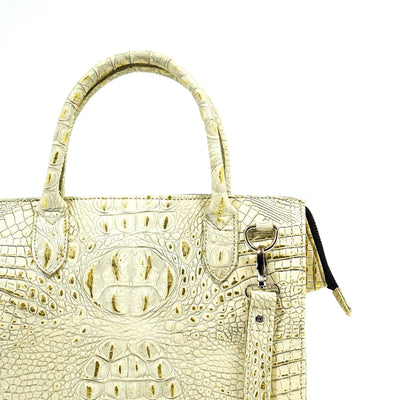 The Opry - All Embossed w/ Ivory Croc-The Opry-Western-Cowhide-Bags-Handmade-Products-Gifts-Dancing Cactus Designs