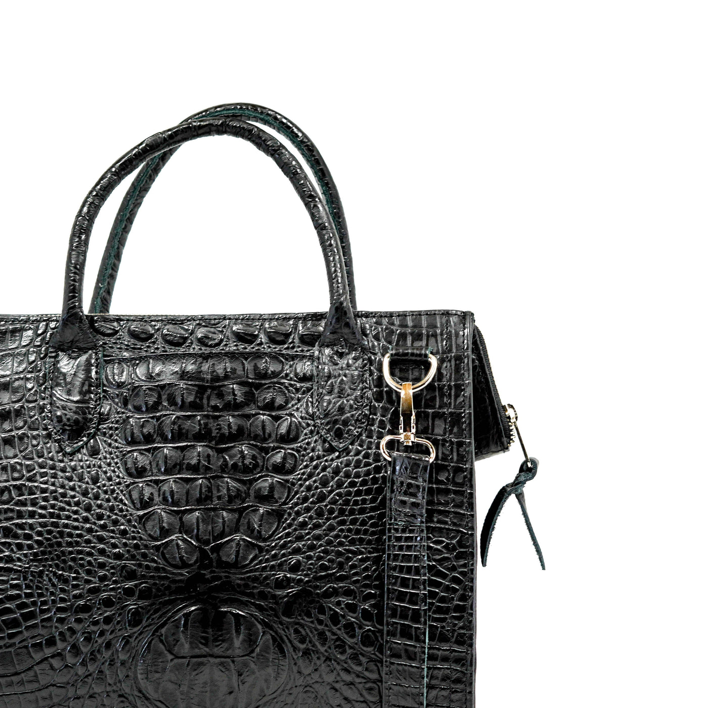 The Opry - All Embossed w/ Onyx Croc-The Opry-Western-Cowhide-Bags-Handmade-Products-Gifts-Dancing Cactus Designs