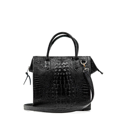 The Opry - All Embossed w/ Onyx Croc-The Opry-Western-Cowhide-Bags-Handmade-Products-Gifts-Dancing Cactus Designs