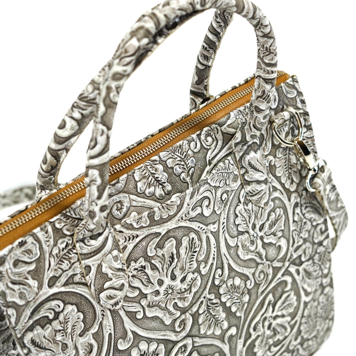 The Opry - All Embossed w/ Silver Tool-The Opry-Western-Cowhide-Bags-Handmade-Products-Gifts-Dancing Cactus Designs
