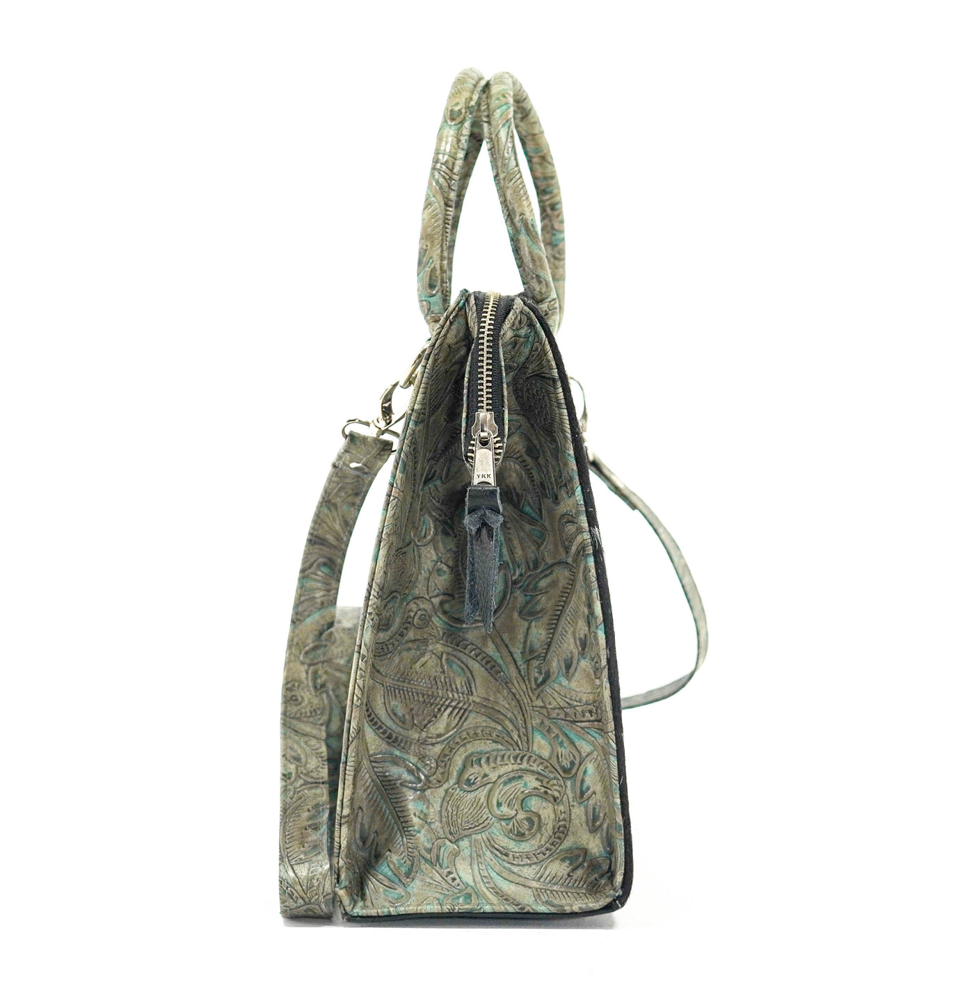 The Opry - Black & White w/ Turquoise Autumn-The Opry-Western-Cowhide-Bags-Handmade-Products-Gifts-Dancing Cactus Designs